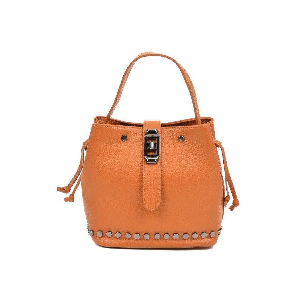 Koňakově hnědá kožená kabelka Mangotti Bags Giulia v:1313080