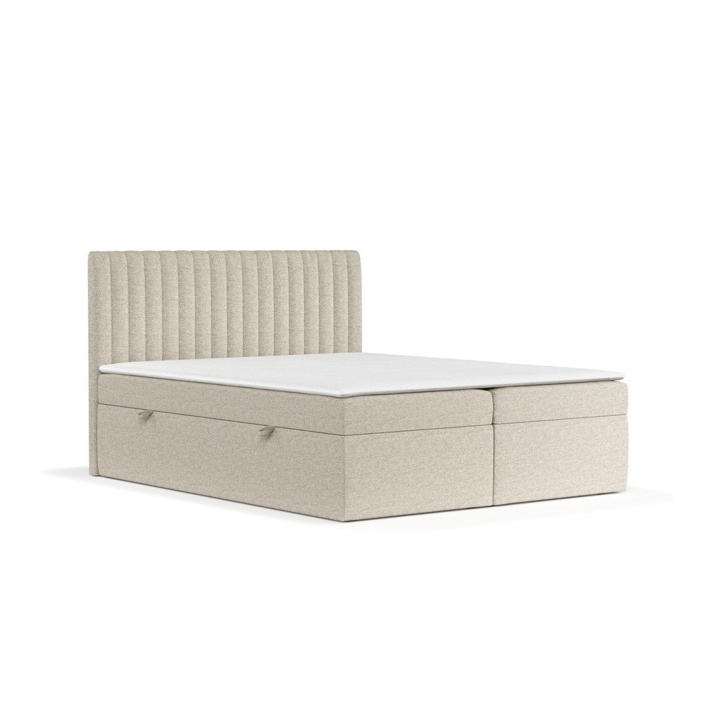 Béžová boxspring postel s úložným prostorem 160x200 cm Spencer – Maison de Rêve v:1662268