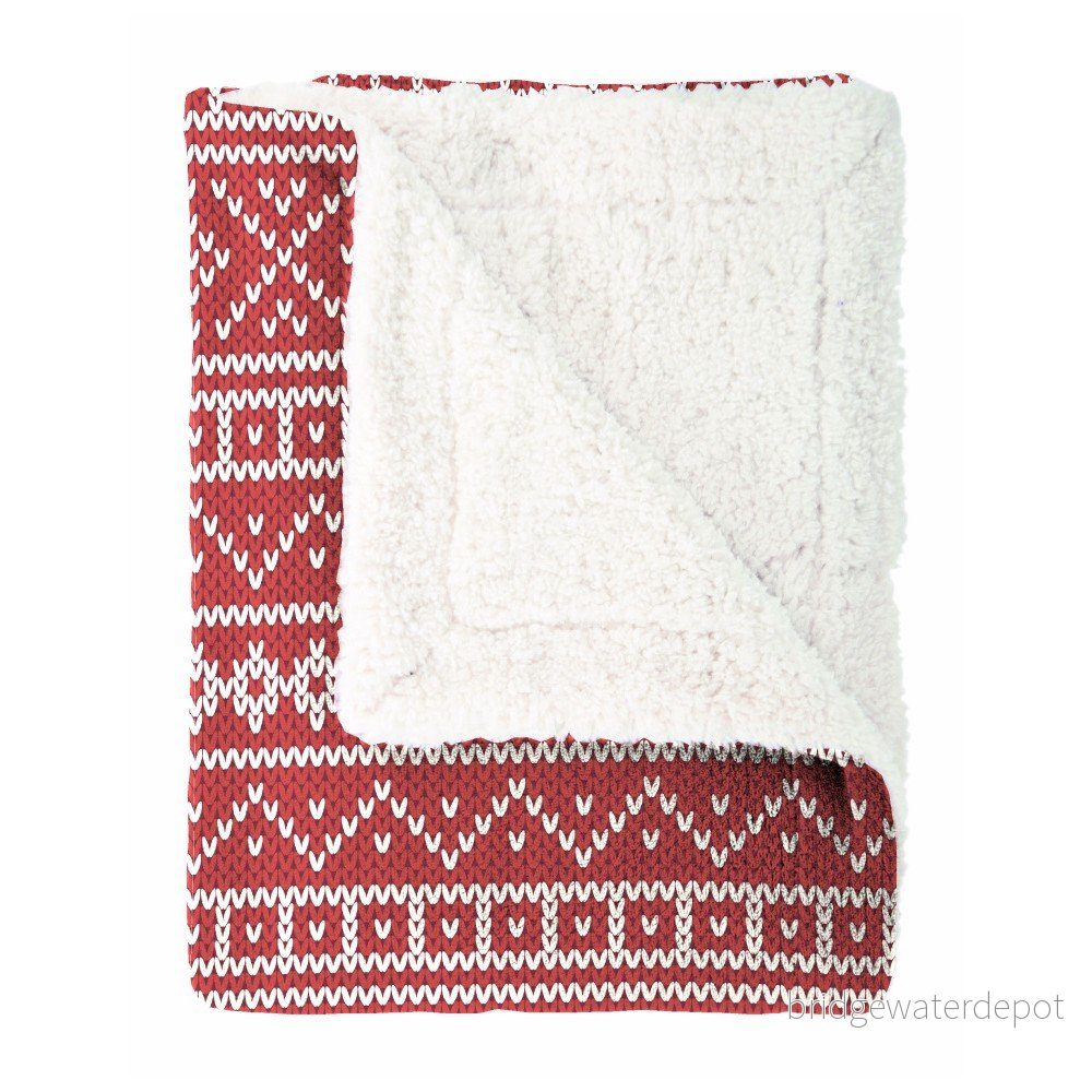 Červený pléd Home Collection Knitting, 150x200 cm v:694762
