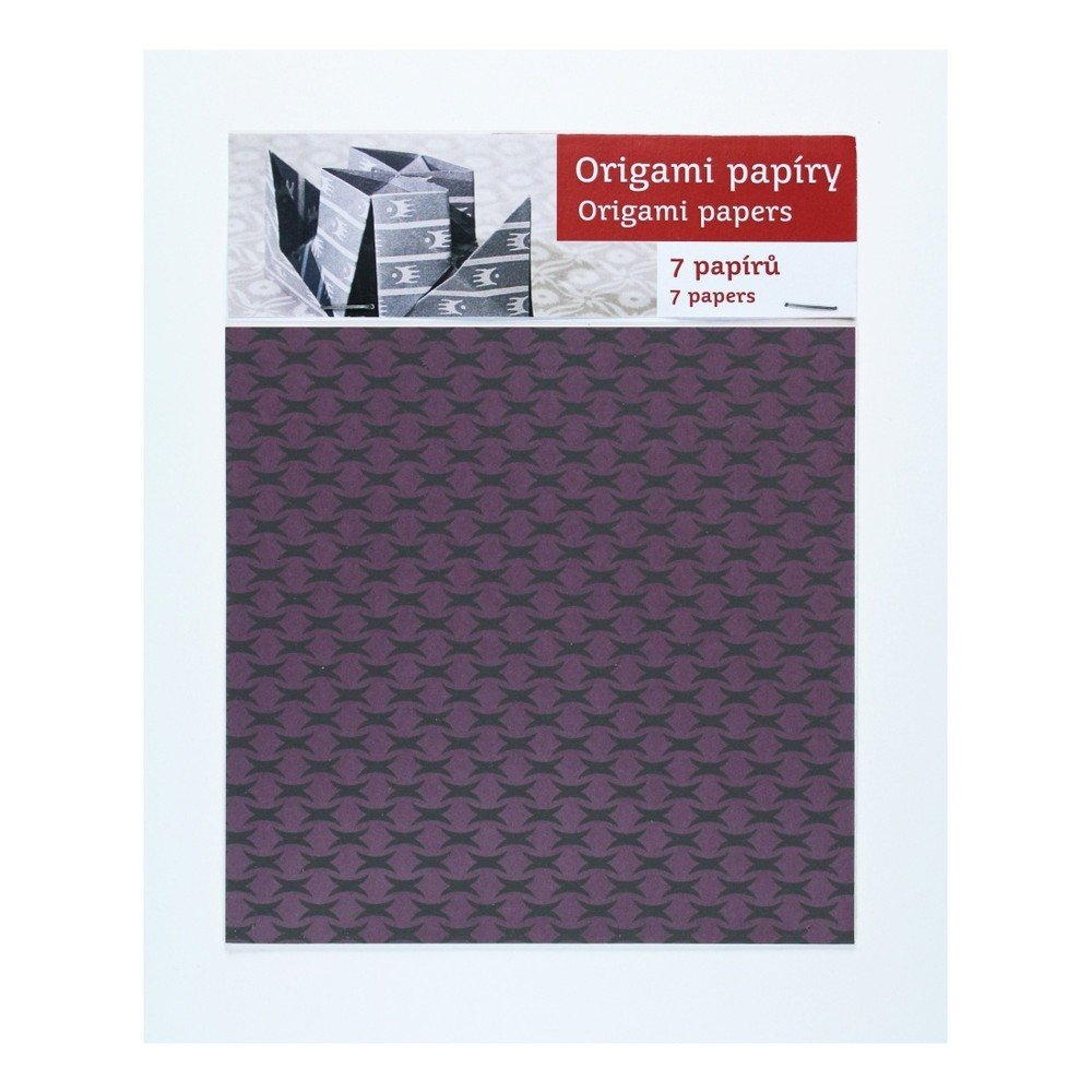 Černo-fialové origami papíry Calico v:692862