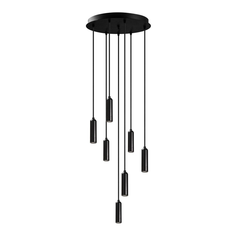 Černé závěsné svítidlo pro 7 žárovek Opviq lights Uğur Drop v:1333224
