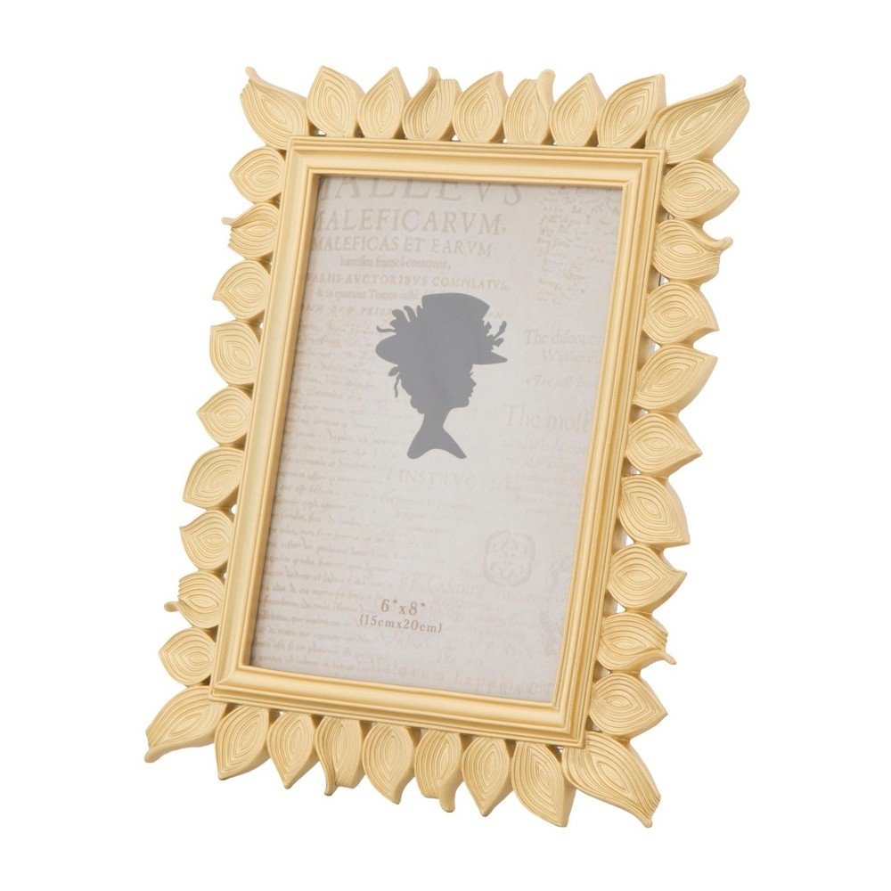 Žlutý fotorámeček v pryskyřicovém rámu Mauro Ferretti Leaf Glam, 15 x 20 cm v:1227258