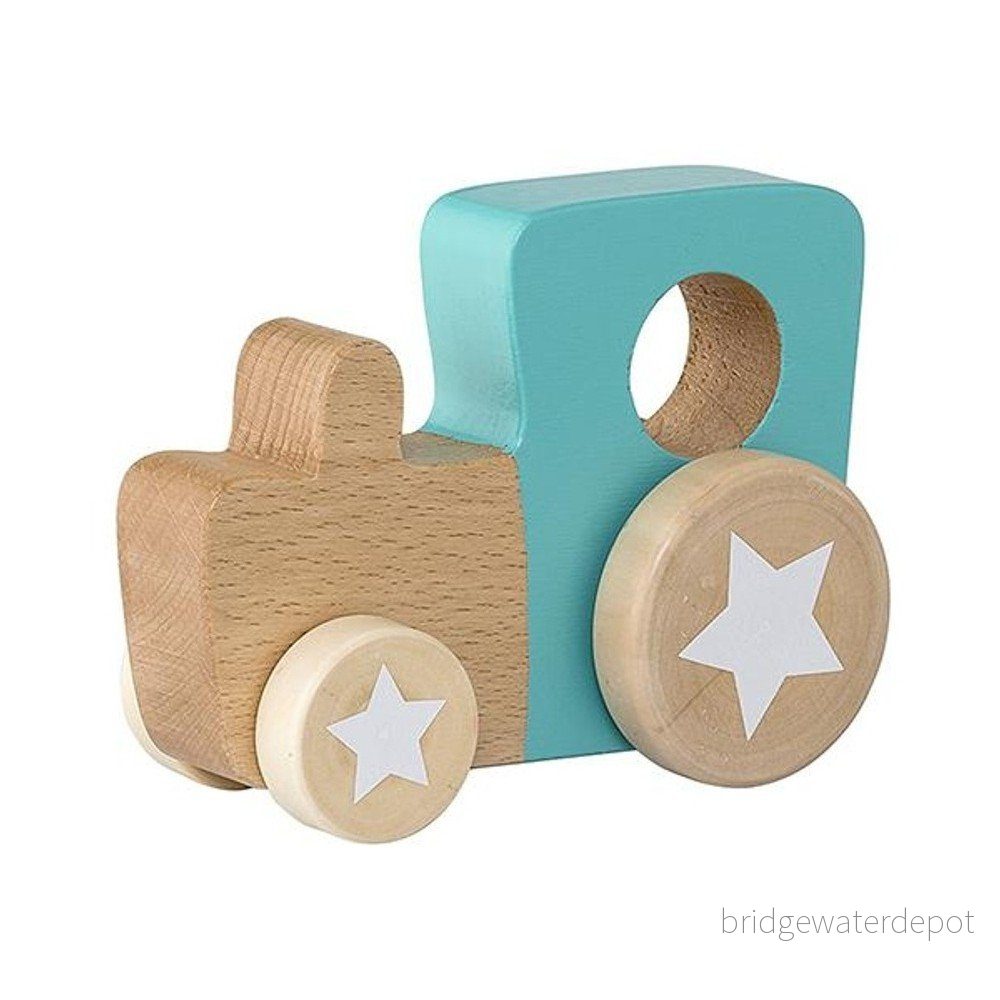 Dřevěná hračka ve tvaru vláčku Bloomingville Toy v:1259386