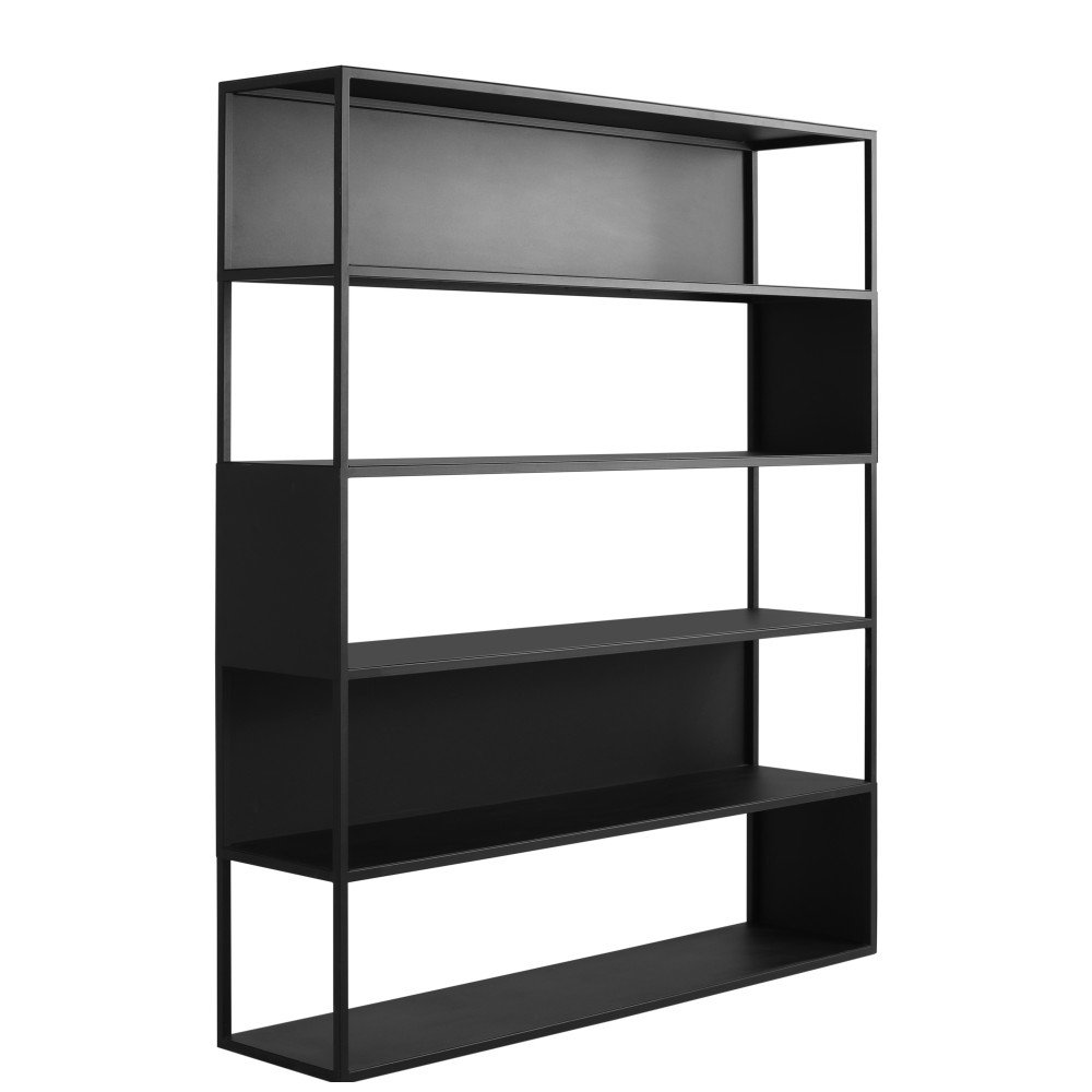 Černá knihovna Custom Form Hyller Side, výška 180 cm v:1181992