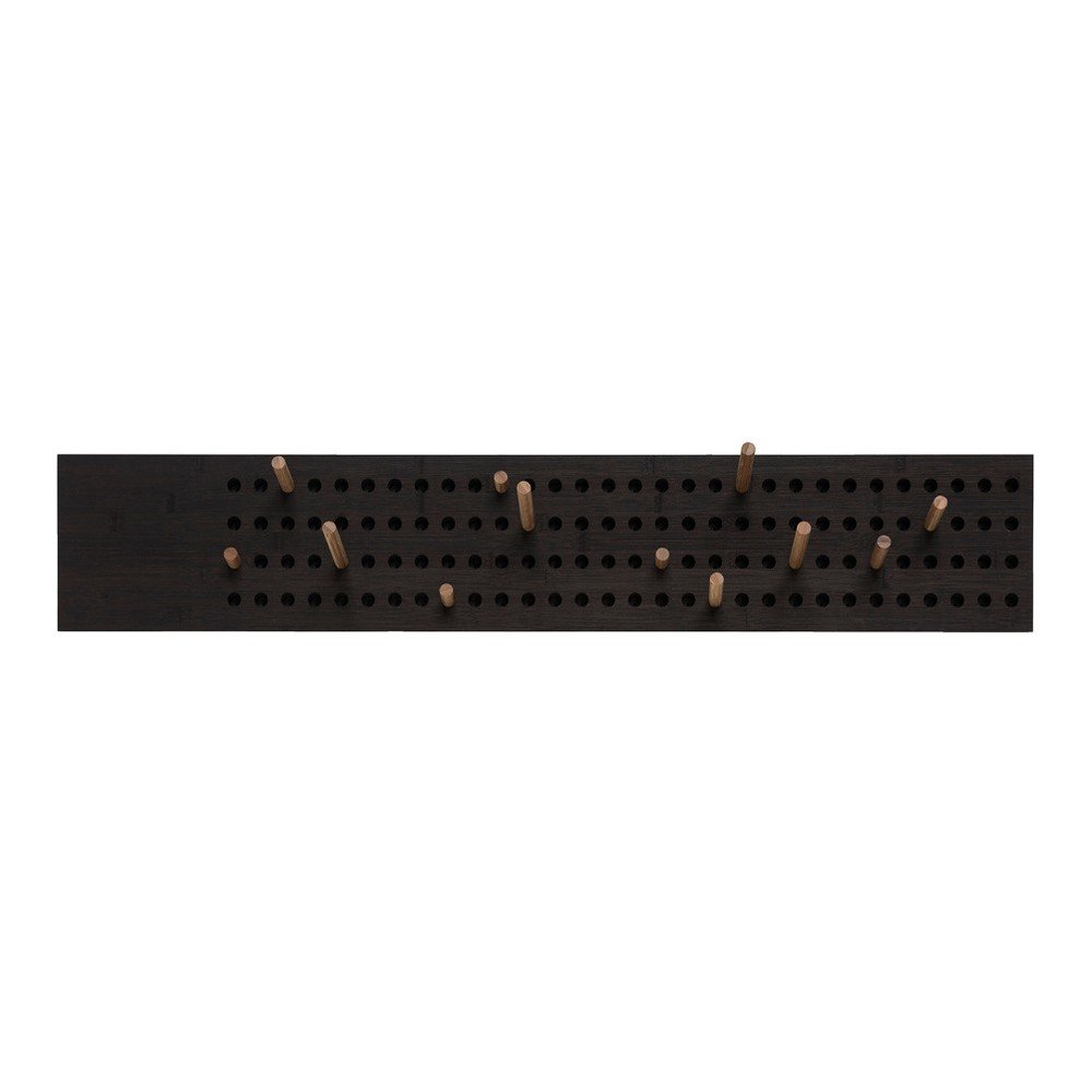 Černý nástěnný věšák z bambusu Moso We Do Wood, 20 x 105 cm v:1131078