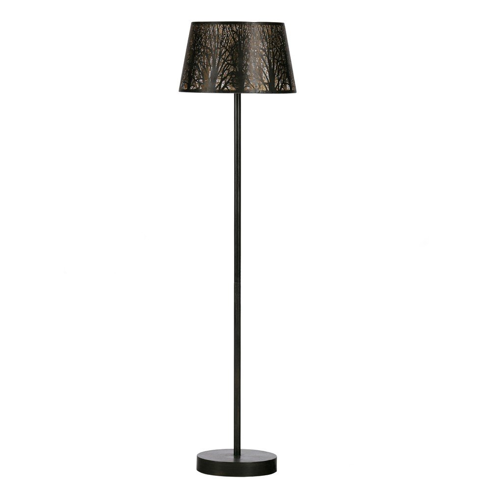 Černá stojací lampa WOOOD Keto, ø 43 cm v:1403343
