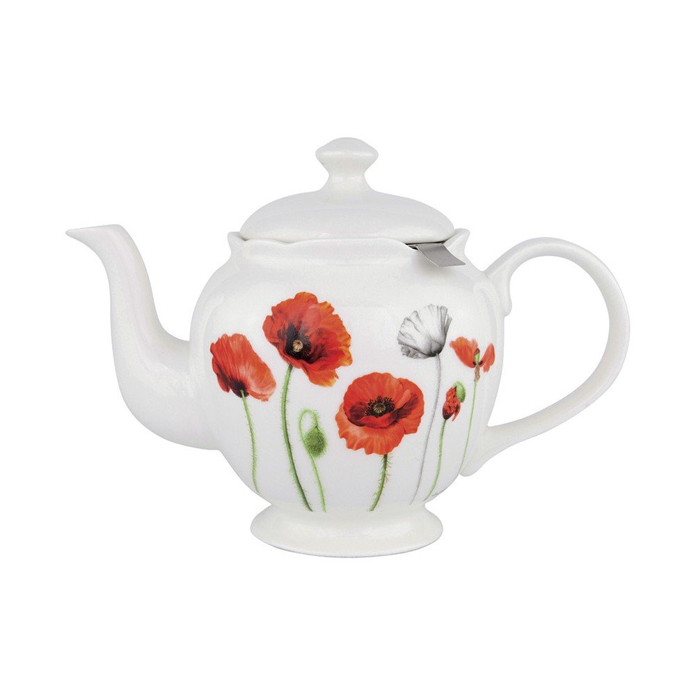 Konvička z kostního porcelánu se sítkem na sypaný čaj Ashdene Poppies, 750 ml v:1068896