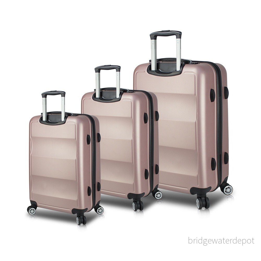 Sada 3 růžových cestovních kufrů na kolečkách s USB porty My Valice LASSO Travel Set v:1220154