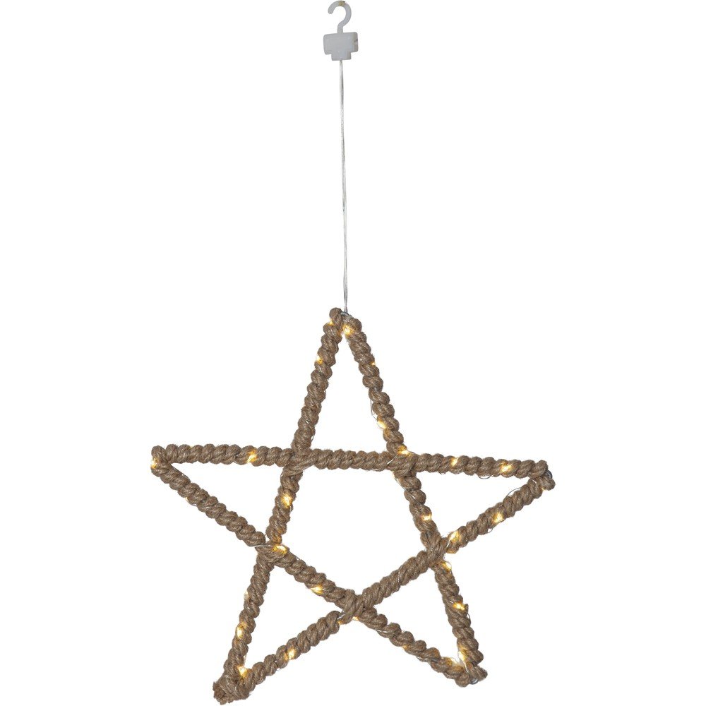 Hnědá LED světelná dekorace Star Trading Jutta, výška 30 cm v:1362823