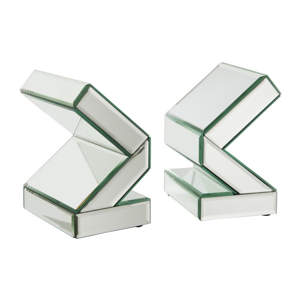 Sada 2 stříbrných knižních zarážek J-Line Book End v:767134