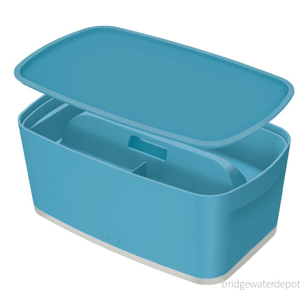 Modrý úložný box s víkem 32x19x13 cm MyBox – Leitz v:1369645