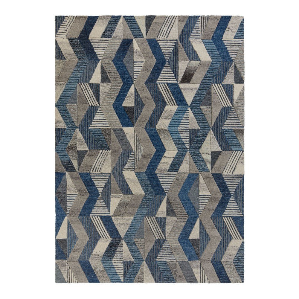 Modrý vlněný koberec Flair Rugs Asher, 200 x 290 cm v:1365707