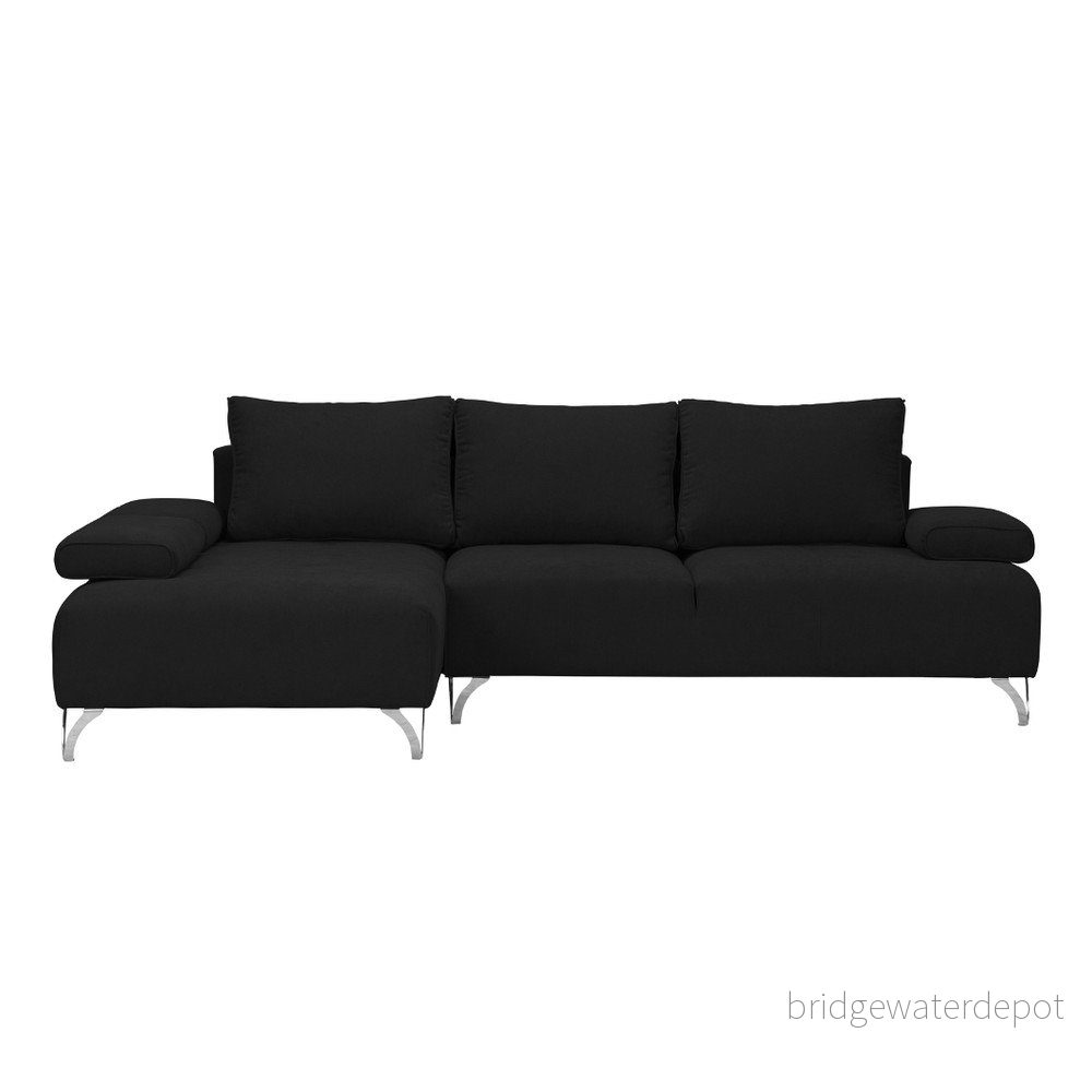 Černá rohová rozkládací pohovka Windsor & Co Sofas Virgo, levý roh v:1069974
