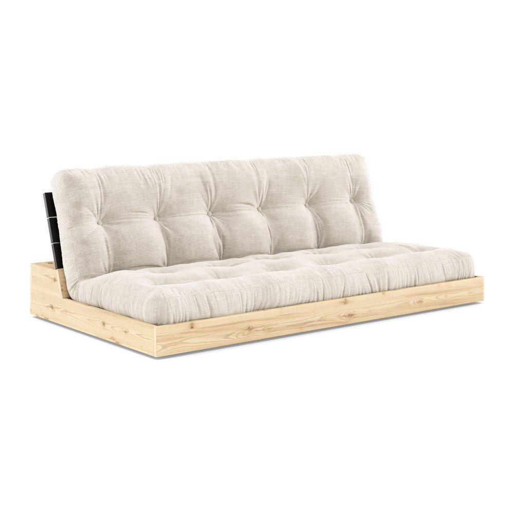 Bílá manšestrová rozkládací pohovka 196 cm Base – Karup Design v:1629014