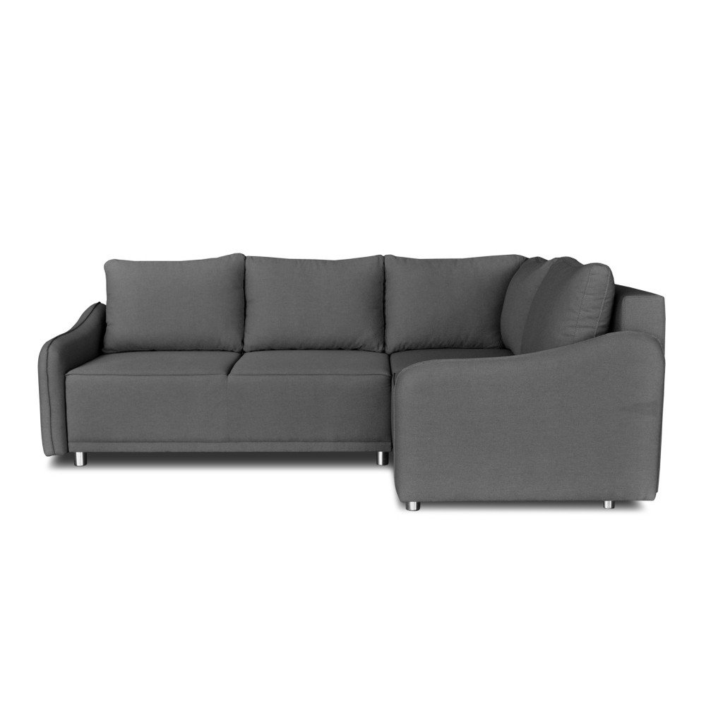 Tmavě šedá rohová rozkládací pohovka Windsor & Co. Sofas Delta, pravý roh v:762710