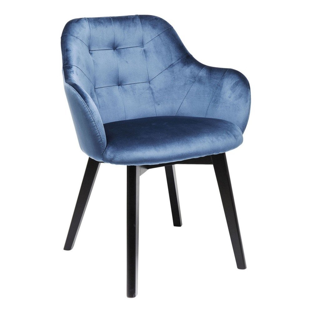Sametově modrá židle s nohami z bukového dřeva Kare Design v:1084940