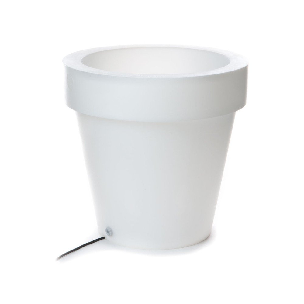 Bílý květináč s podsvícením Tomasucci Classic, ⌀ 60 cm v:780704