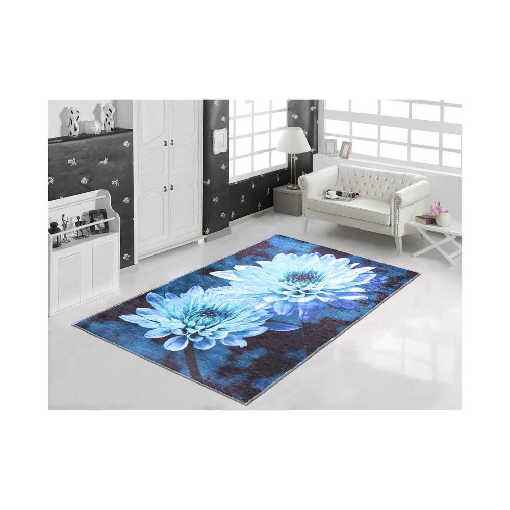 Odolný koberec Vitaus Blue Flowers, 80 x 120 cm v:1281968