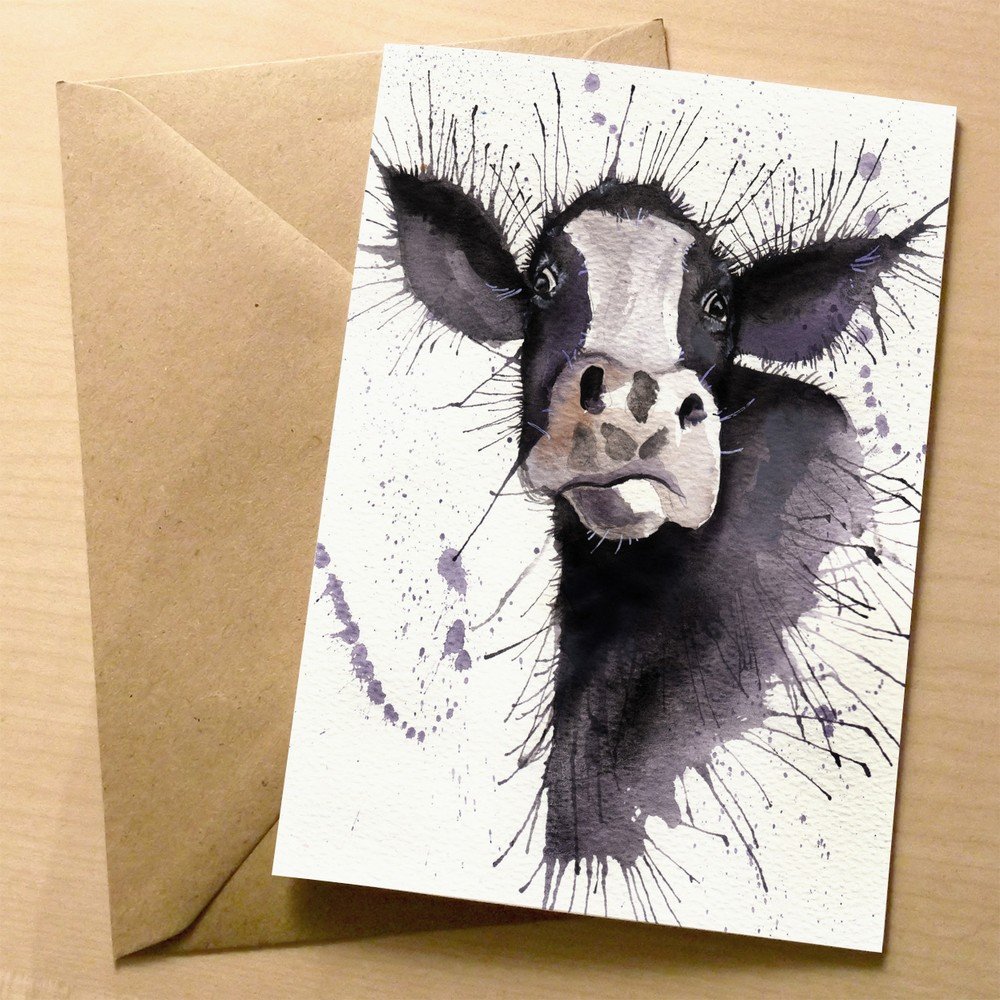 Přáníčko Wraptious Splatter Cow v:723682