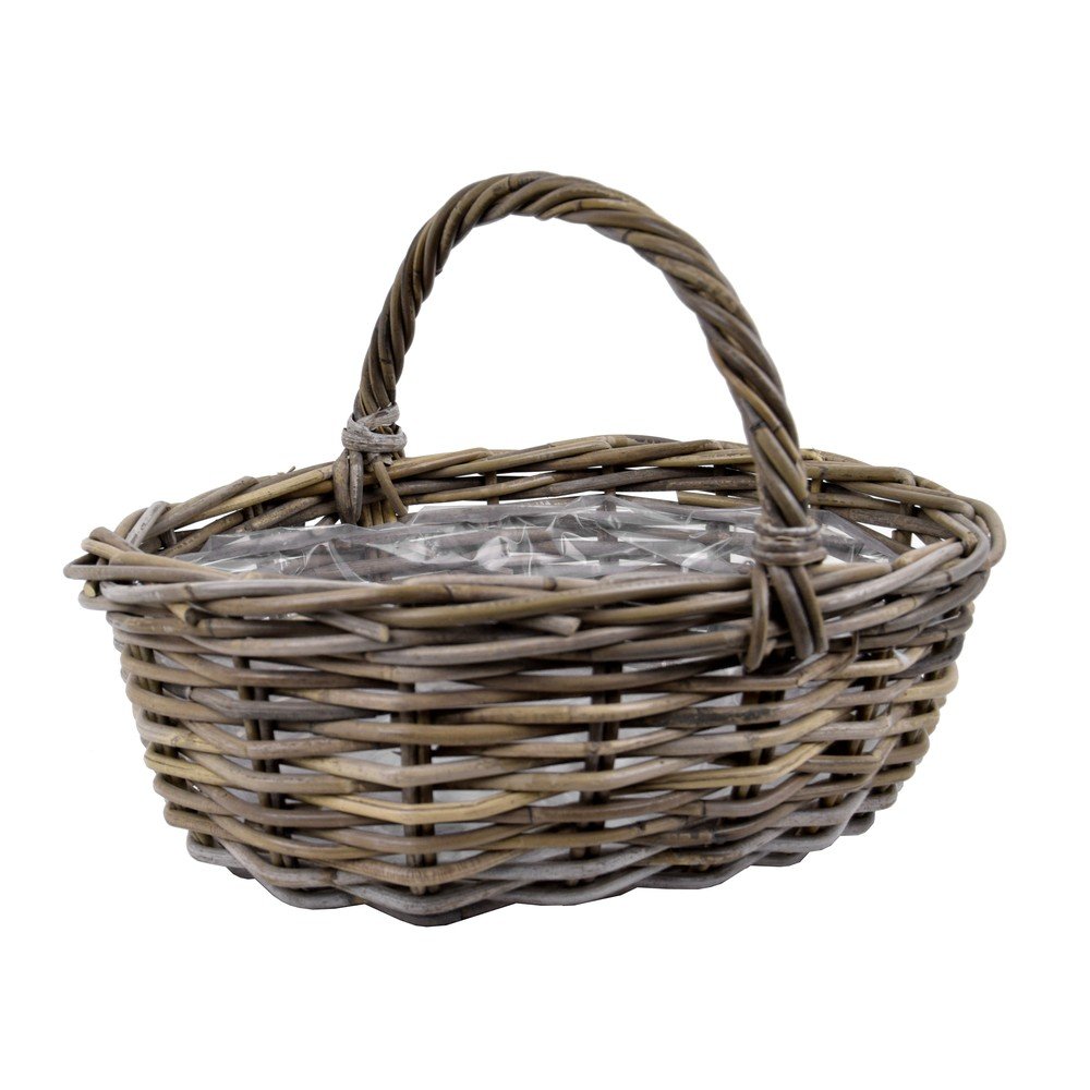 Ratanový koš na květiny Ego Dekor, výška včetně rukojeti 29 cm v:1338531