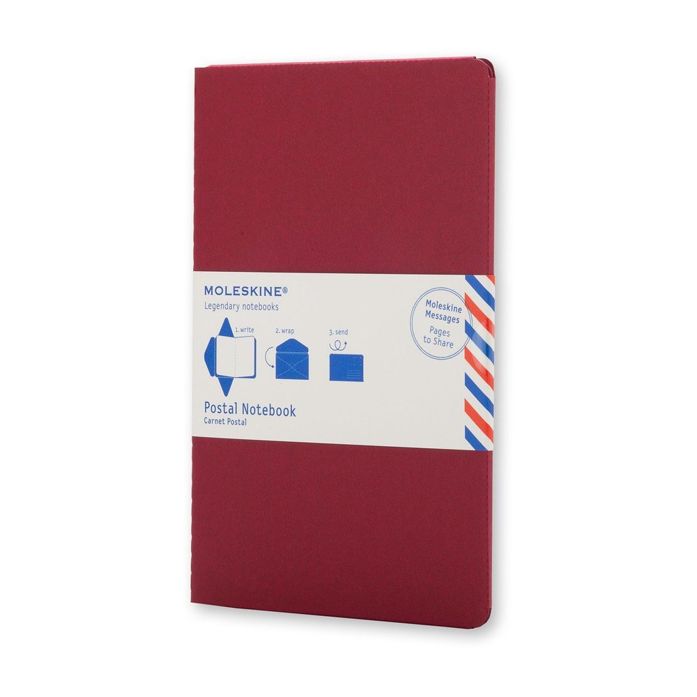Červený zápisník v obálkové vazbě Moleskine Postal P v:691488