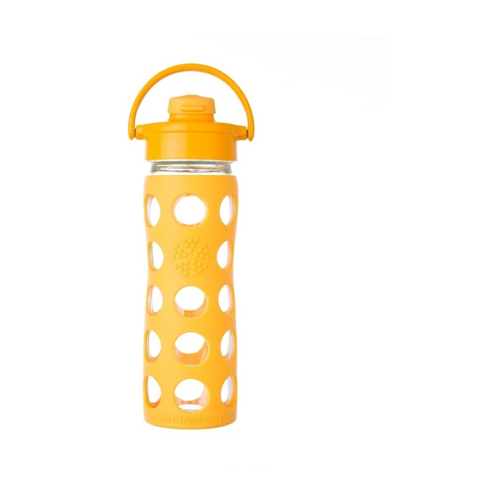 Skleněná lahev na vodu se silikonovým chráničem Lifefactory Flip Collegiate, 475 ml v:877050