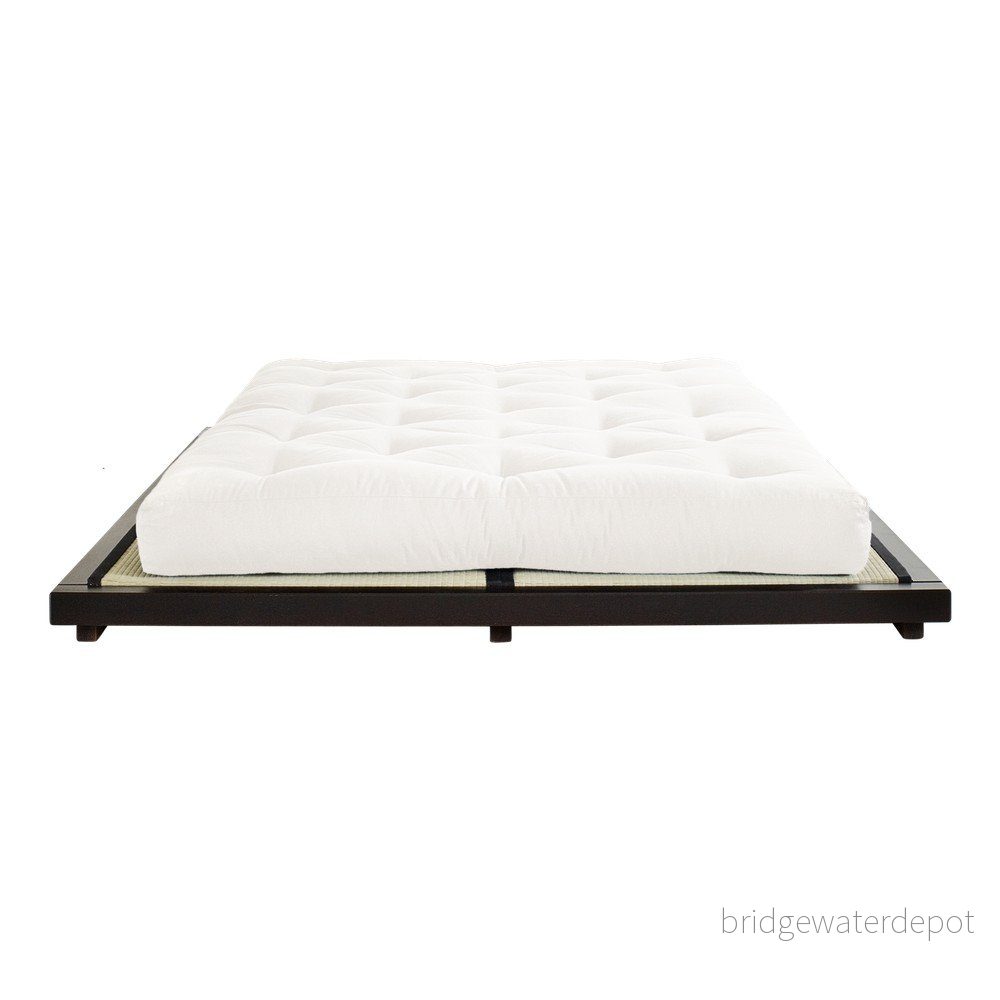Dvoulůžková postel z borovicového dřeva s matrací Karup Design Dock Comfort Mat Black/Natural, 180 x 200 cm v:1308952