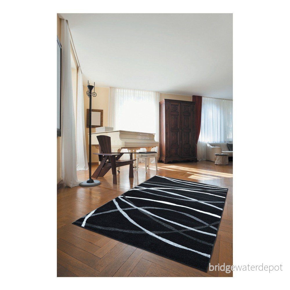 Koberec Webtappeti Intarsio Ola Negra, 120 x 170 cm v:967864