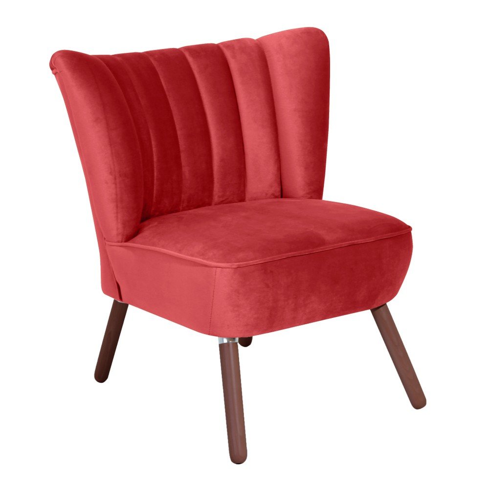 Červené křeslo Max Winzer Alessandro Velour v:1048564