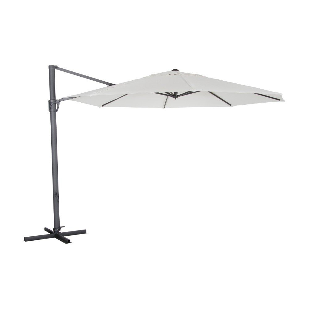 Bílý slunečník Brafab Fiesole, ∅ 350 cm v:1082282