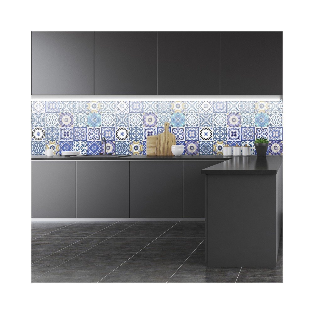 Sada 24 nástěnných samolepek Ambiance Wall Stickers Tiles Flamenco, 15 x 15 cm v:1204548