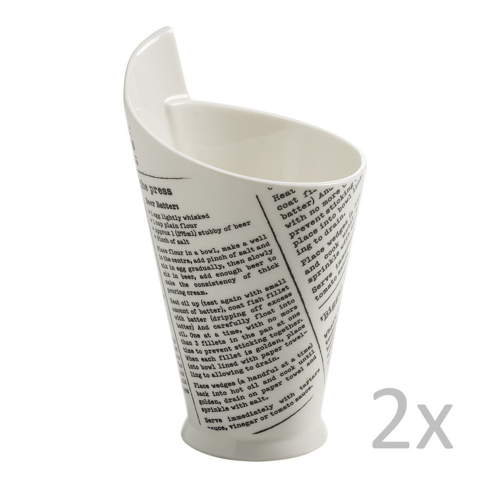Sada 2 porcelánových misek na hranolky Maxwell & Williams News v:769596