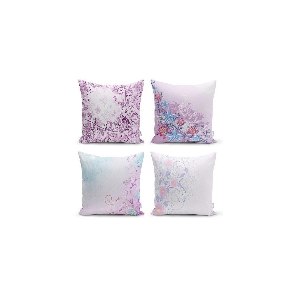 Sada 4 dekorativních povlaků na polštáře Minimalist Cushion Covers Soft Pinky, 45 x 45 cm v:1371985