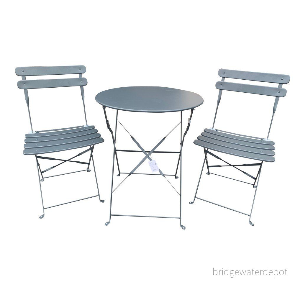 Šedý zahradní jídelní set pro 2 Bistro v:1474360