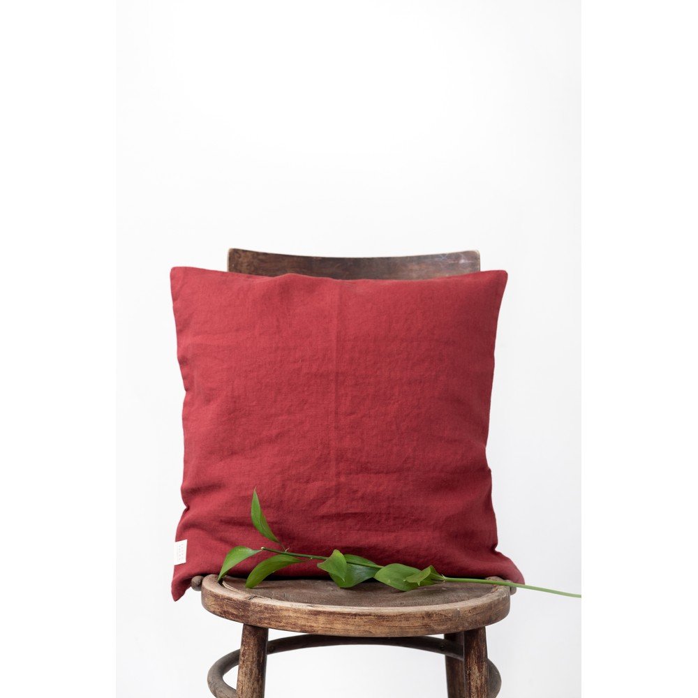 Červený lněný povlak na polštář Linen Tales Classic, 50 x 50 cm v:1401889