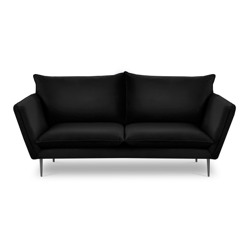 Černá sametová pohovka Mazzini Sofas Acacia, délka 205 cm v:1353421