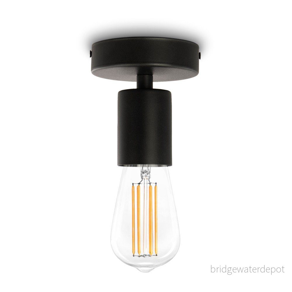 Černé stropní svítidlo s žárovkou Bulb Attack Cero Basic Marine v:1138590