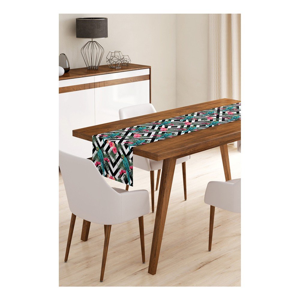 Běhoun na stůl z mikrovlákna Minimalist Cushion Covers Parrot Stripes, 45 x 145 cm v:1294286