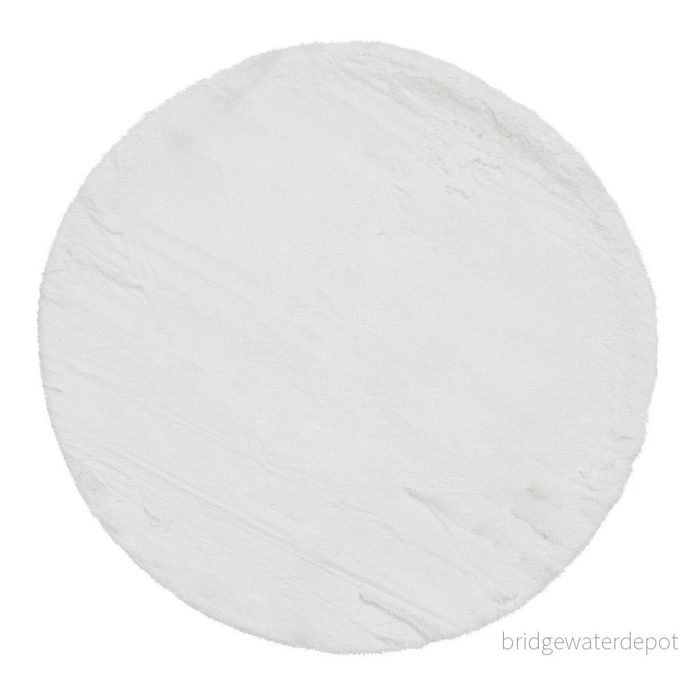 Bílý koberec Think Rugs Teddy, ⌀ 120 cm v:1414351