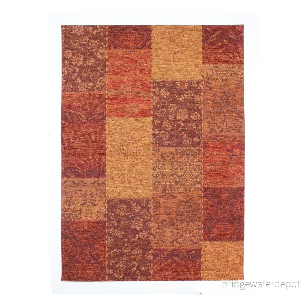 Červený koberec Flair Rugs Patchwork Chennile Terracotta, 155 x 230 cm v:1250972