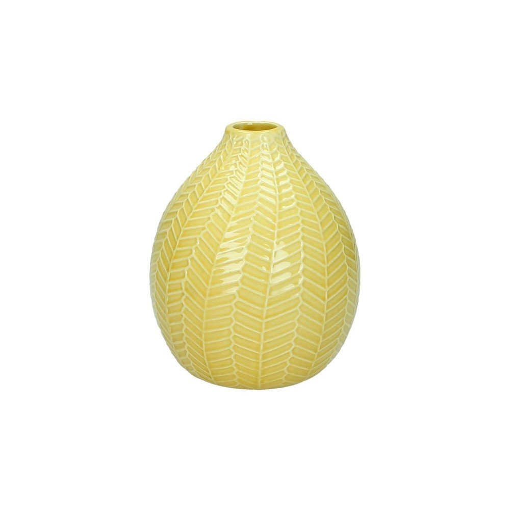 Citrónově žlutá keramická váza HF Living, 15 cm v:969826