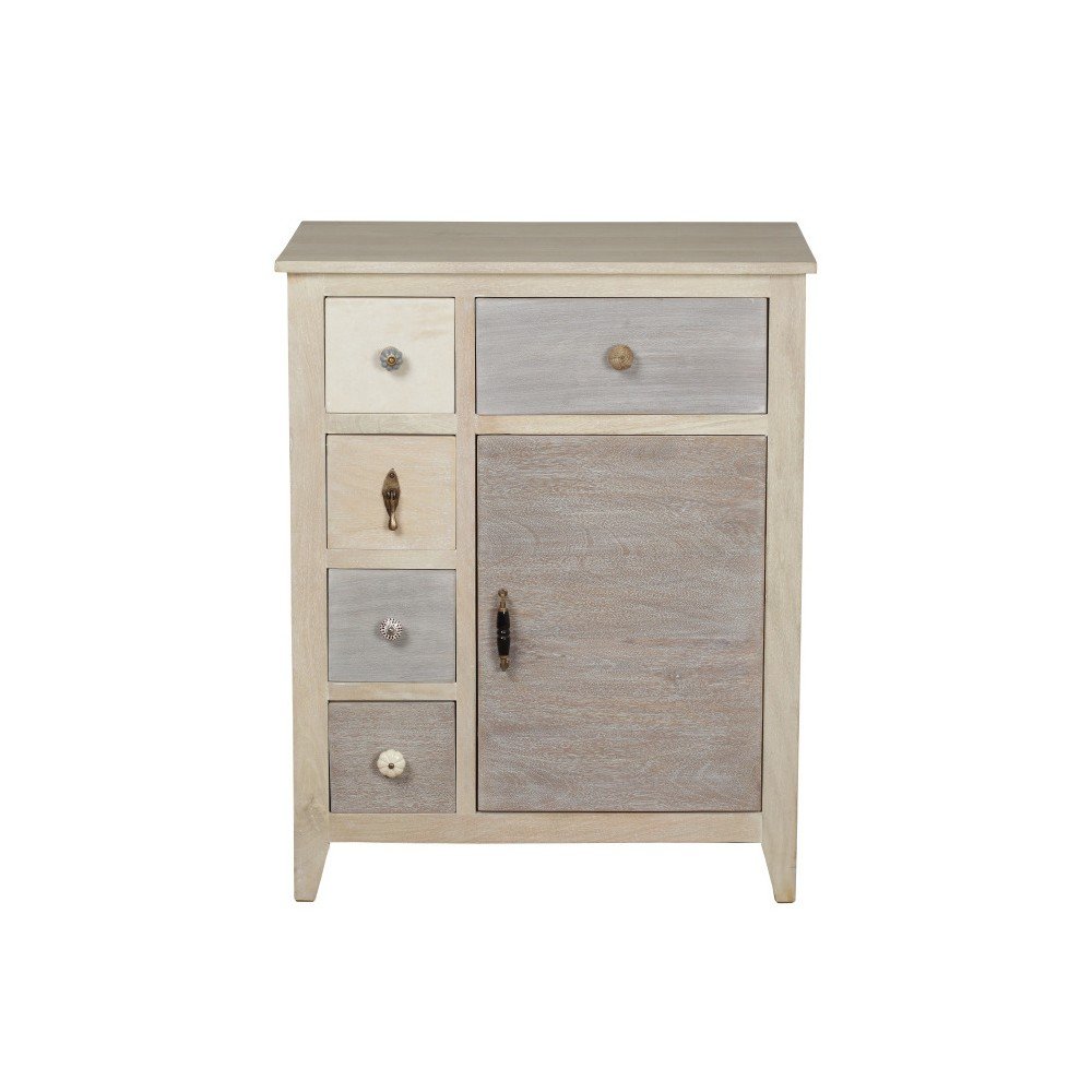 Barová skříňka z masivního mangového dřeva Woodjam Natural v:849328