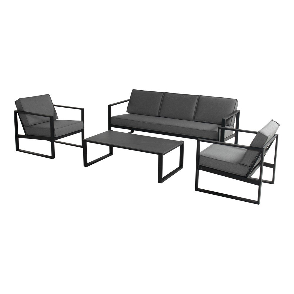 Tmavě šedý hliníkový zahradní lounge set pro 5 Jordan – Hartman v:1504776