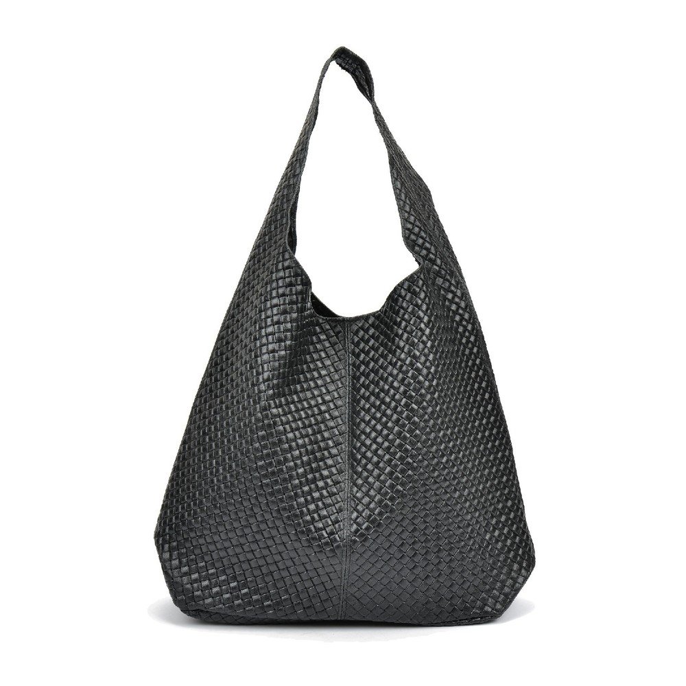 Černá kožená kabelka Mangotti Bags Barbara v:1279194