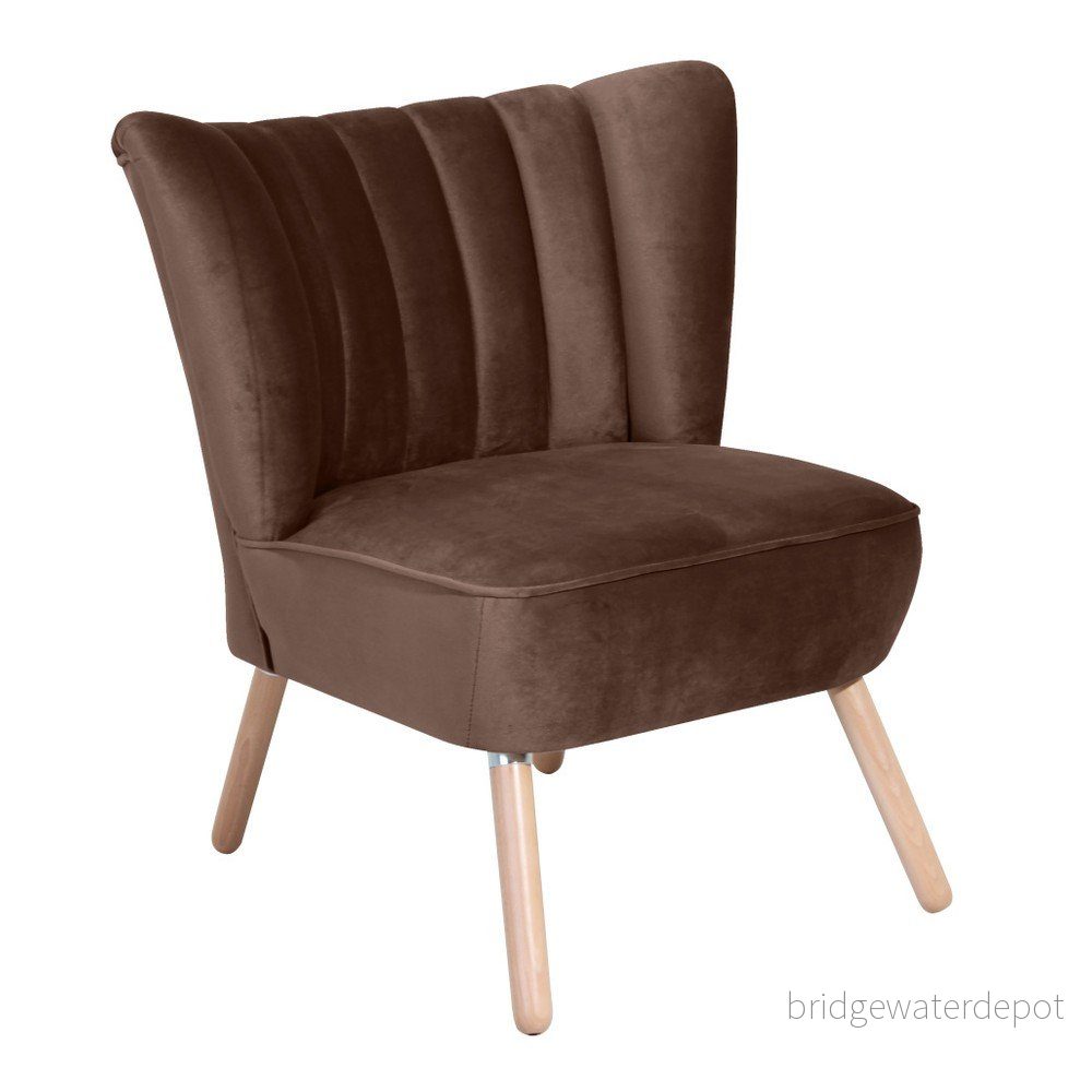 Hnědé křeslo Max Winzer Alessandro Suede v:894908