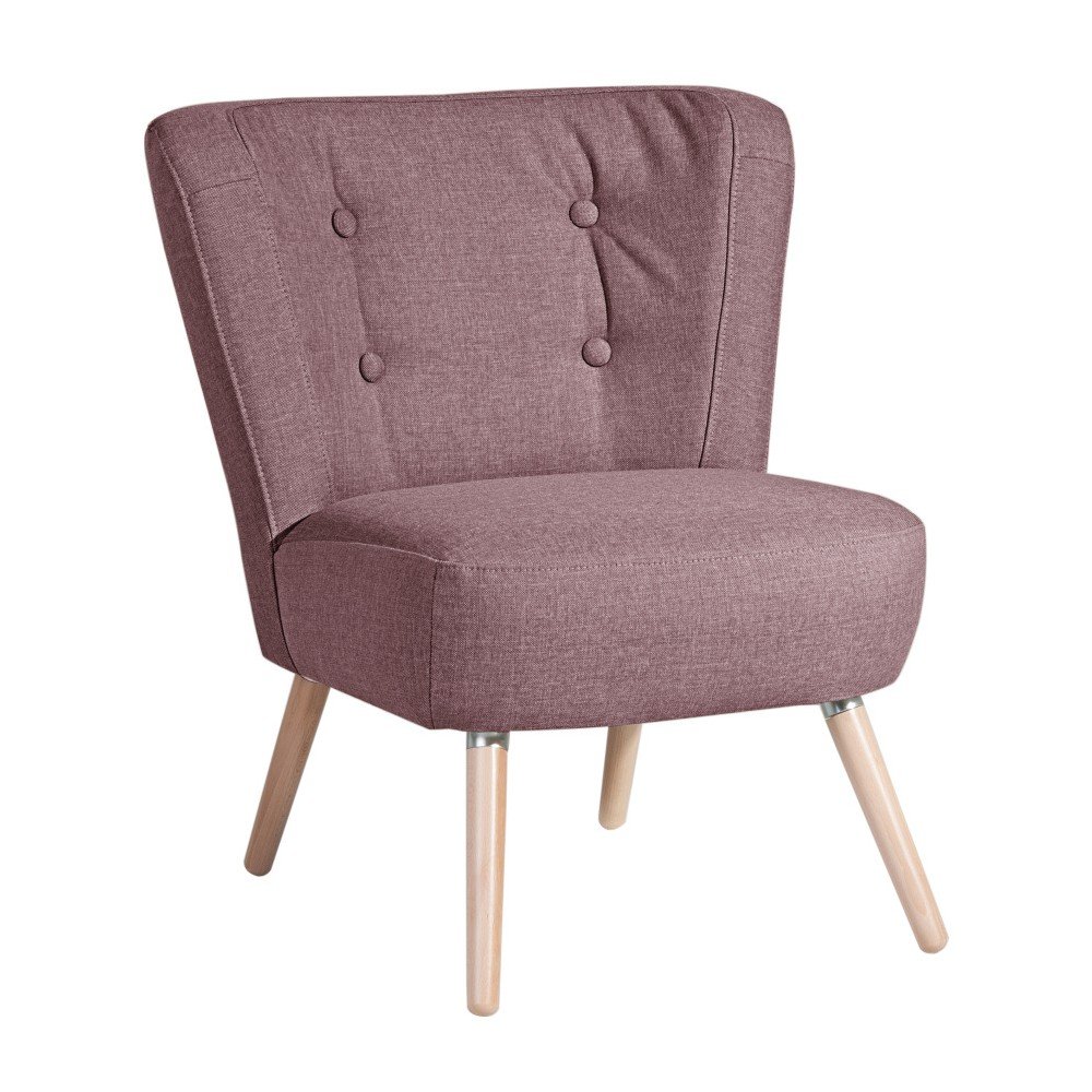 Starorůžové křeslo Max Winzer Neele Duro Aubergine v:1056236