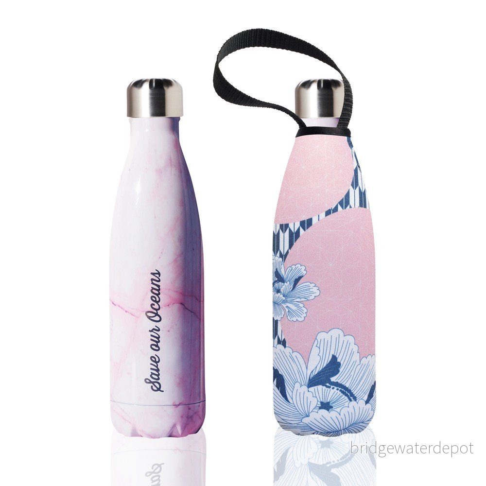 Cestovní termolahev s obalem BBBYO Pink Marble, 500 ml v:1351277