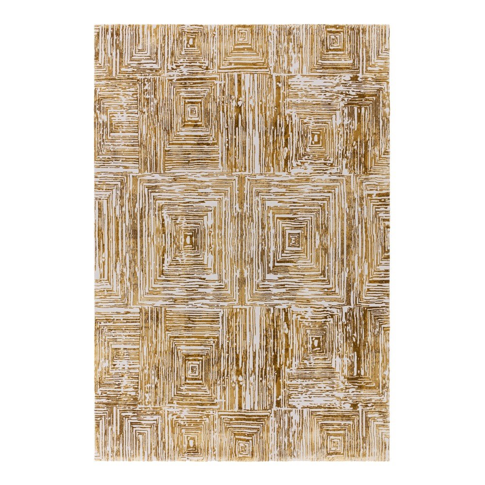 Koberec ve zlaté barvě 200x290 cm Kuza Lines Gold – Asiatic Carpets v:1739796