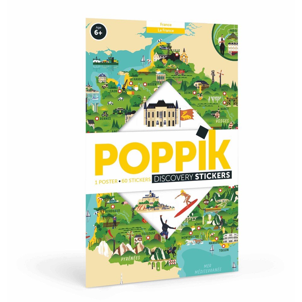 Vzdělávací samolepkový plakát Poppik Francie v:1380817