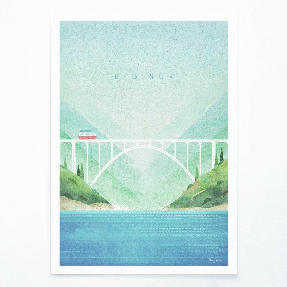 Plakát Travelposter Big Sur, A2 v:1346635